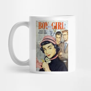 Vintage Romance Comic Book Cover - Boy Meets Girl Mug